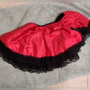 Frederick's of Hollywood Red and Black Mini Skirt